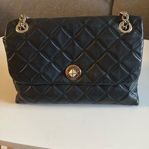 kate spade black quilted purse